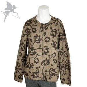 SKYR Cabincore Norwegian wool zip front cardigan